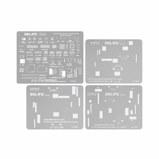 RELIFE RL-044 IP LCD Flex Protection Steel Stencil for iPhone 6S to 17 Pro Max