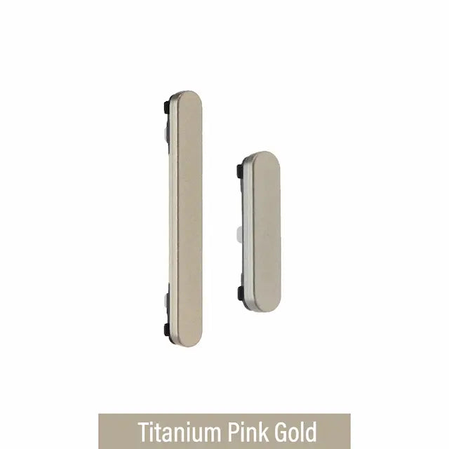 Power Button and Volume Button Side Button for Samsung Galaxy S25 Ultra S938B-Titanium Pink Gold
