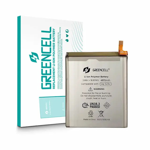 Greencell Samsung Galaxy S23 Ultra 5G S918B Replacement Battery with Adhesive Strips 4855mAh