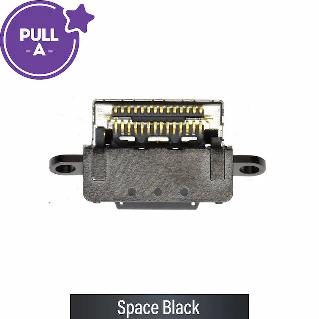 Charging Port Connector for iPad Pro 11 (2024) / Pro 13 (2024) (PULL-A)-Space Black
