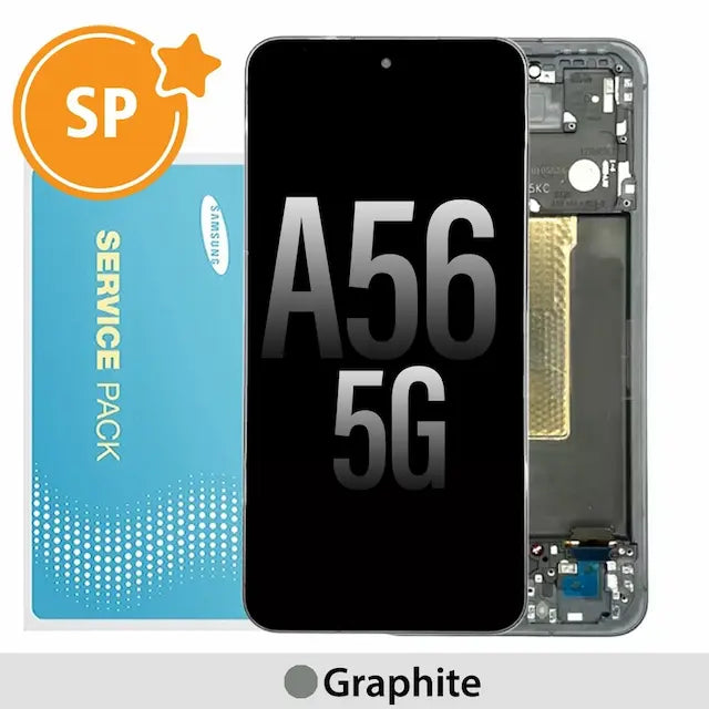 Samsung Galaxy A56 5G A566B OLED Replacement with Frame GH82-36829A (Service Pack)-Graphite