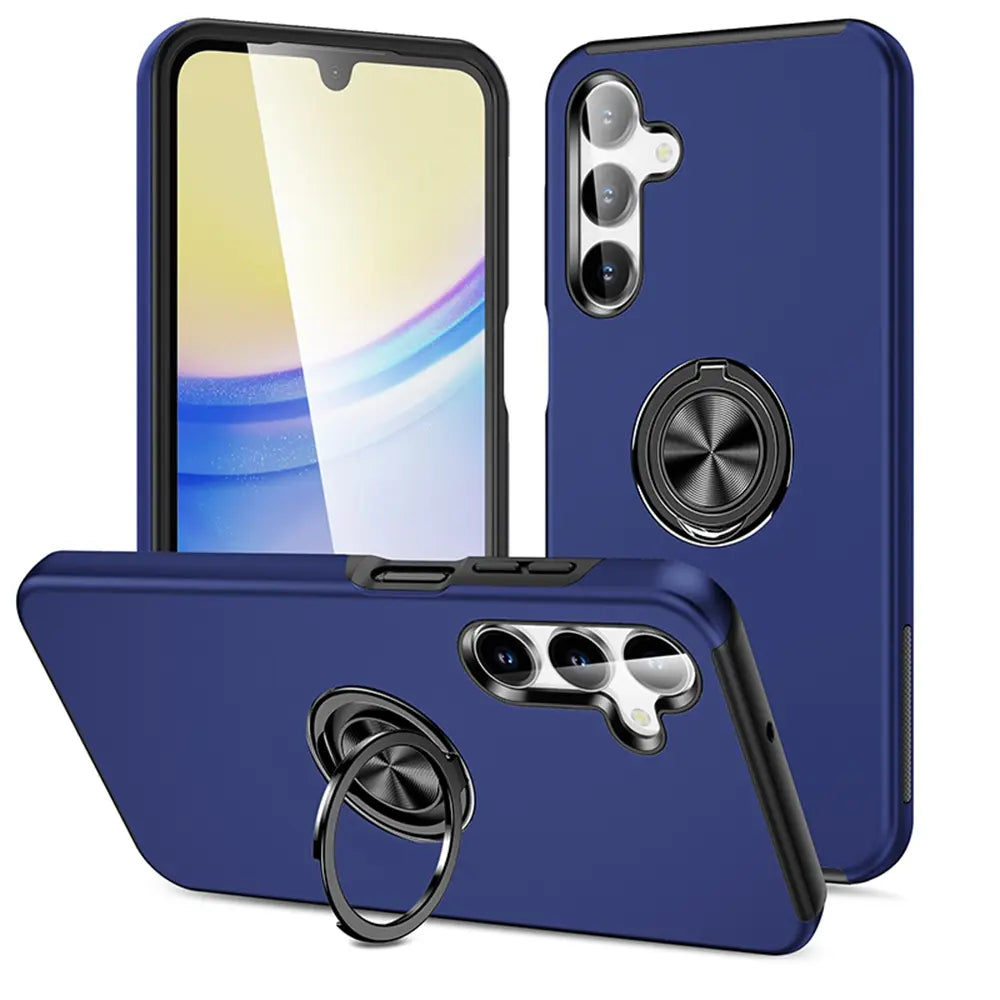Magnetic Ring Holder Shockproof Case Cover for Samsung Galaxy A17 5G A176B / A26 5G A266B-Navy