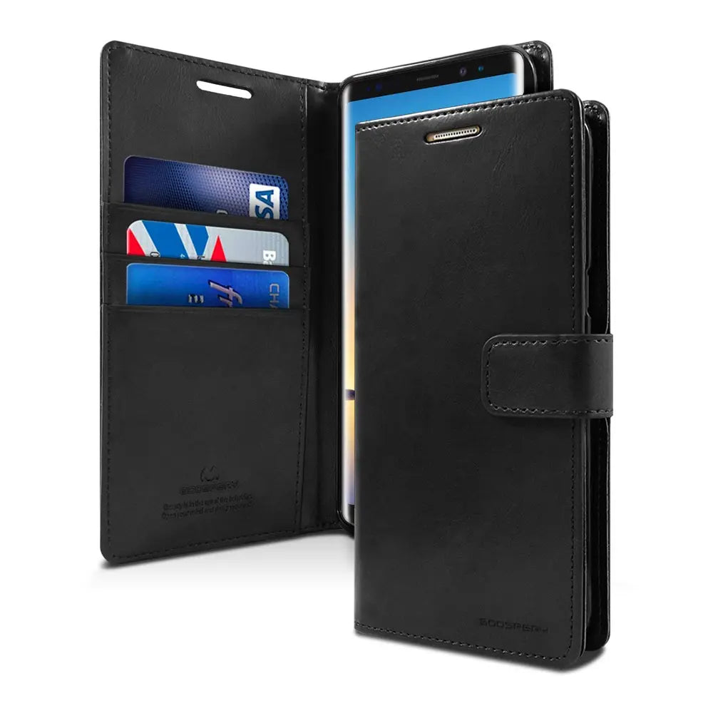 Mercury Blue Moon Diary Cover for Samsung Galaxy Note 8-Black