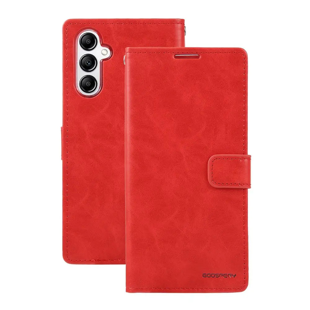 Mercury Blue Moon Diary Cover Case for Samsung Galaxy A26 5G-Red