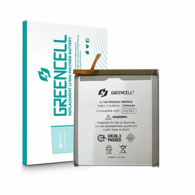 Greencell Samsung Galaxy S23 5G S911B Replacement Battery with Adhesive Strips 3785mAh