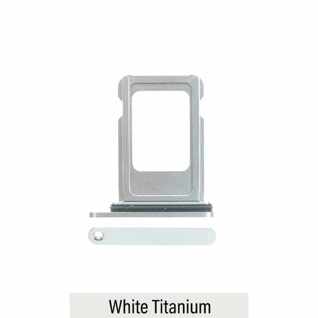 Single SIM Card Tray for iPhone 15 Pro / 15 Pro Max-White