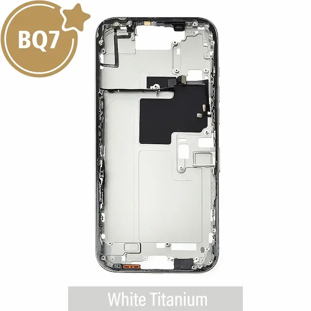 Mid-Frame Housing for iPhone 16 Pro Max-White Titanium (With SIM Tray Version) (BQ7)