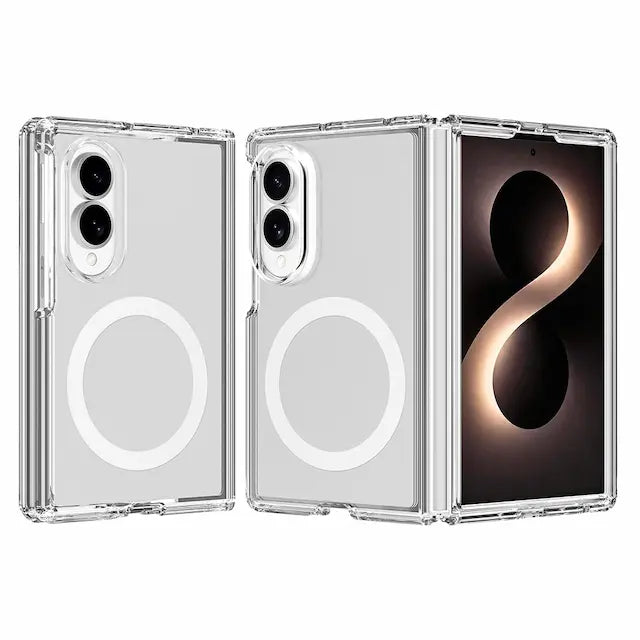 Ultimake Shockproof Transparent Case Cover With Magnetic Ring for Samsung Galaxy Z Fold8 -Transparent