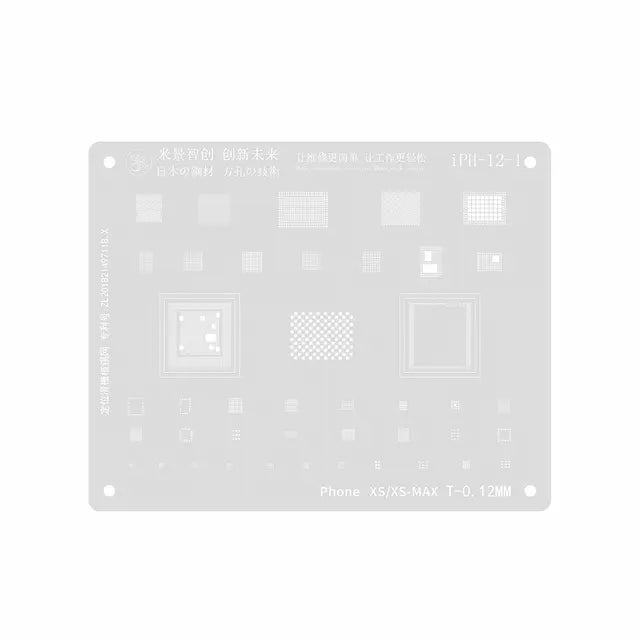 MiJing High Precision BGA Reballing Stencil for iPhone XS / XS Max