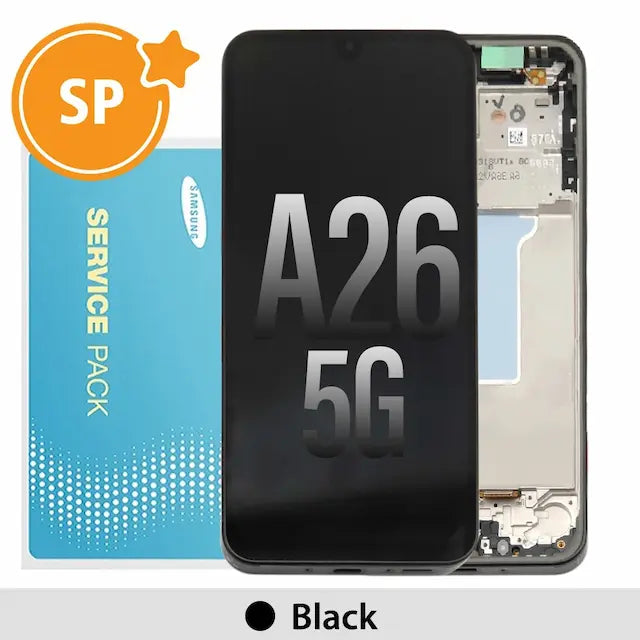 Samsung Galaxy A26 5G A266B OLED Replacement with Frame GH82-37049A (Service Pack)-Black