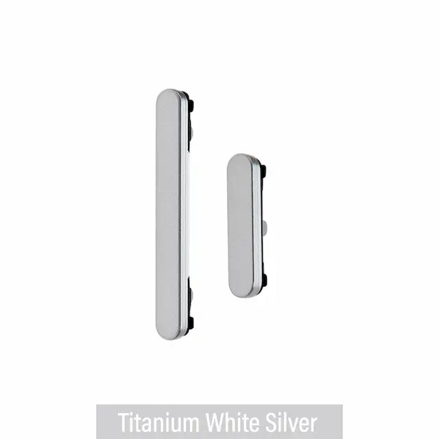 Power Button and Volume Button Side Button for Samsung Galaxy S25 Ultra S938B-Titanium White Silver