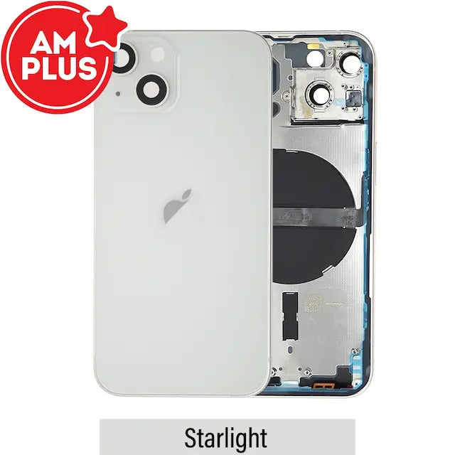 AMPLUS Rear Housing with Small Parts for iPhone 13 -Starlight