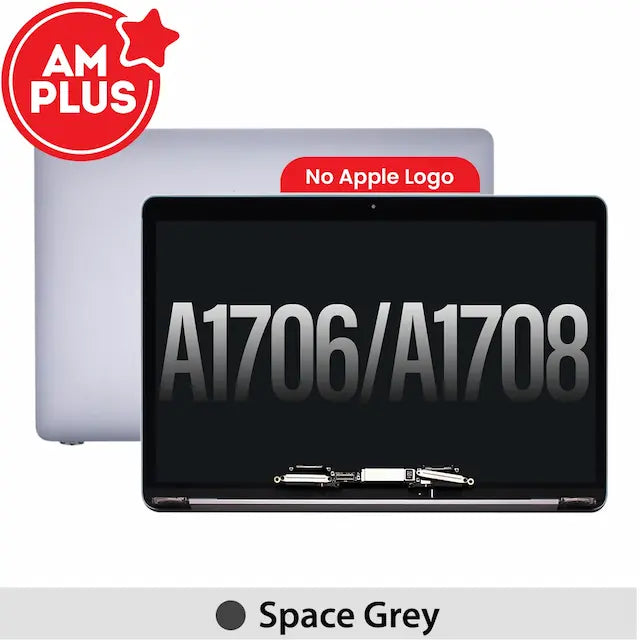 AMPLUS Complete LCD Display Assembly for MacBook Pro 13" A1706 A1708 (Late 2016-Mid 2017) (NO LOGO)-Space Grey