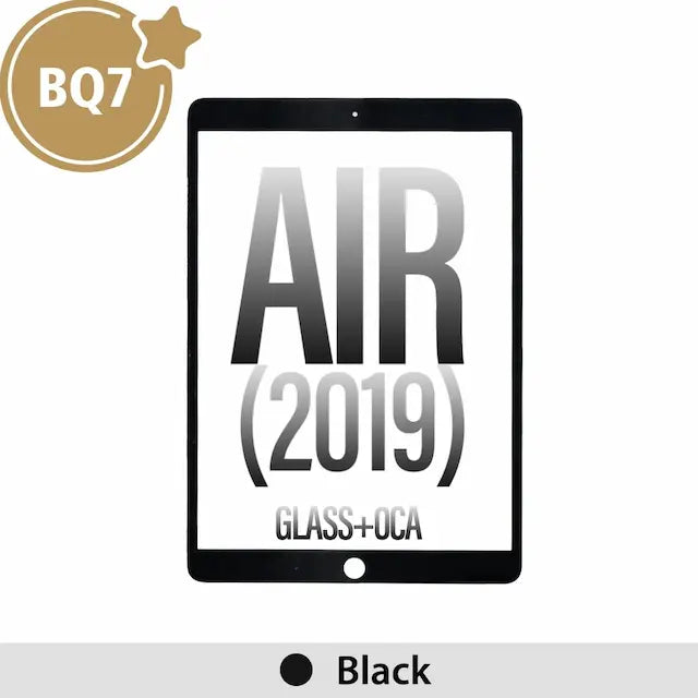 Front Screen Outer Glass With OCA for iPad Air (2019) (BQ7)-Black