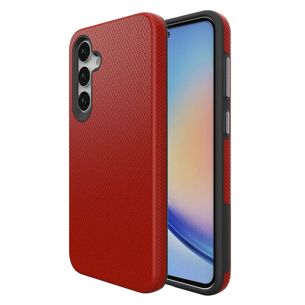 Rhinos Rugged Shockproof Case for Samsung Galaxy A35-Red