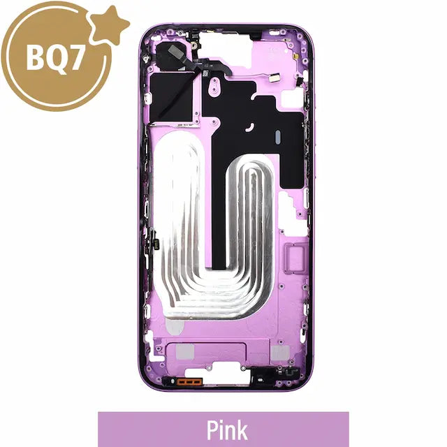 Mid-Frame Housing for iPhone 16 Plus-Pink (With SIM Tray Version) (BQ7) (No Camera Control Button)