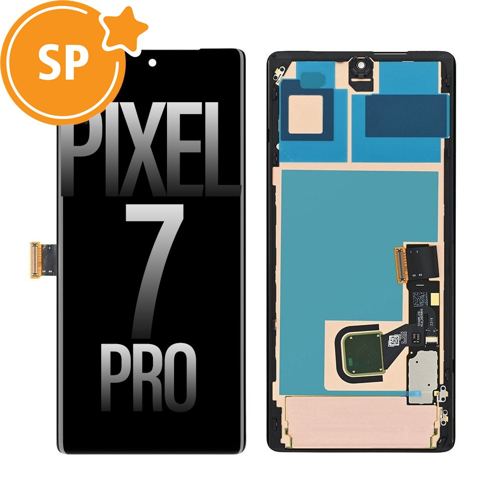 OLED Screen Digitizer with Bezel Frame for Google Pixel 7 Pro G949-00290-01 (Service Pack)