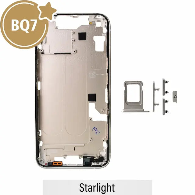 Mid-Frame Housing for iPhone 14-Starlight (With SIM Tray Version) (BQ7)