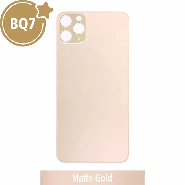 BQ7 Rear Glass With 3M Adhesive Replacement for iPhone 11 Pro Max (NO LOGO)-Matte Gold