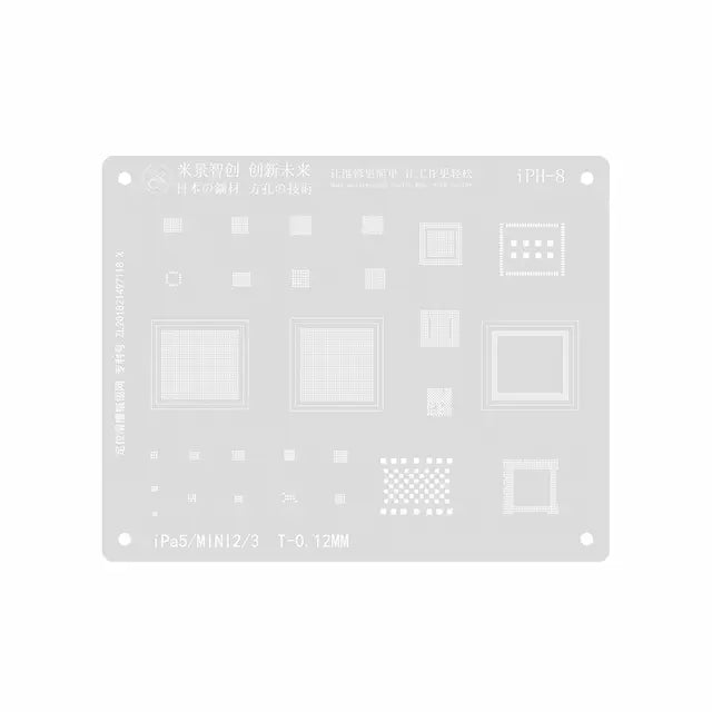 MiJing High Precision BGA Reballing Stencil for iPad 5 / mini 2 / mini 3