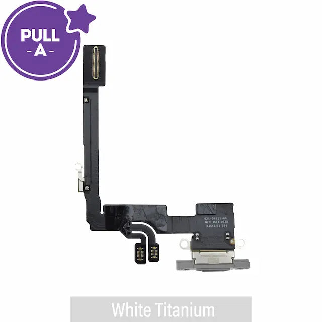 Charging Port for iPhone 16 Pro (PULL-A)-White Titanium