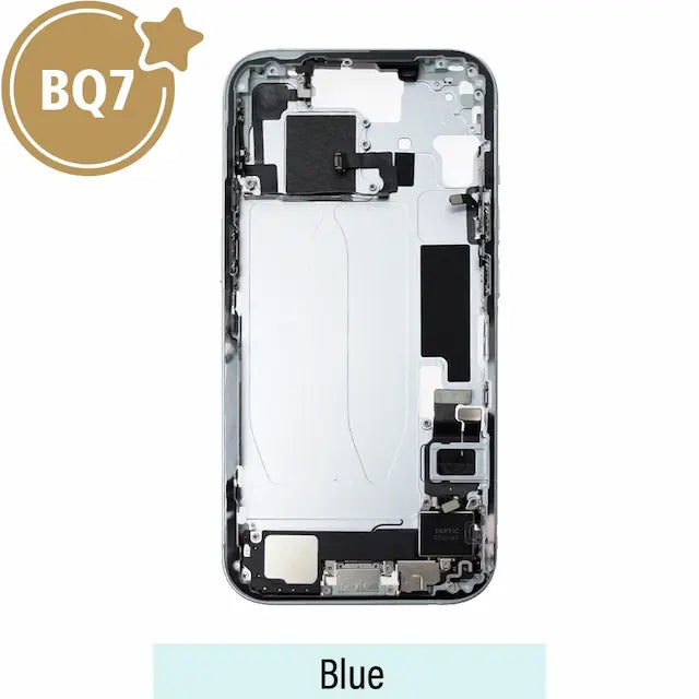 BQ7 Mid-Frame Housing with Full Set Parts for iPhone 15 -Blue (With SIM Tray Version)