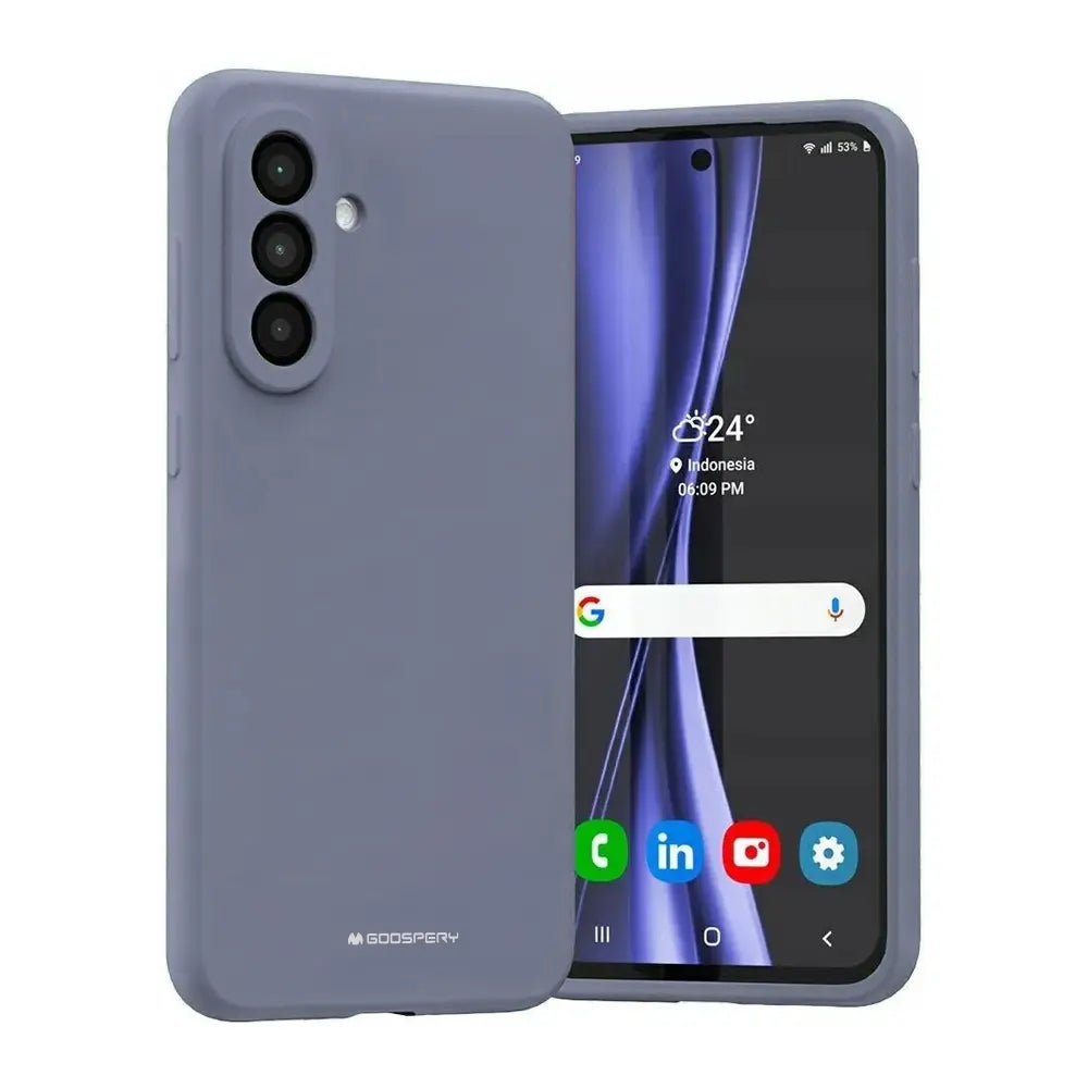 Mercury Silicone Cover Case for Samsung Galaxy A56 5G-Black