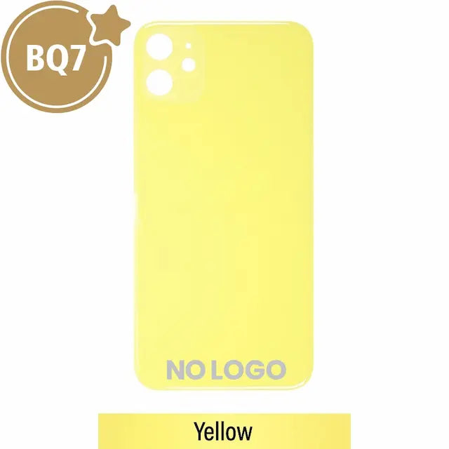 BQ7 Rear Glass With 3M Adhesive Replacement for iPhone 11 (NO LOGO)-Yellow