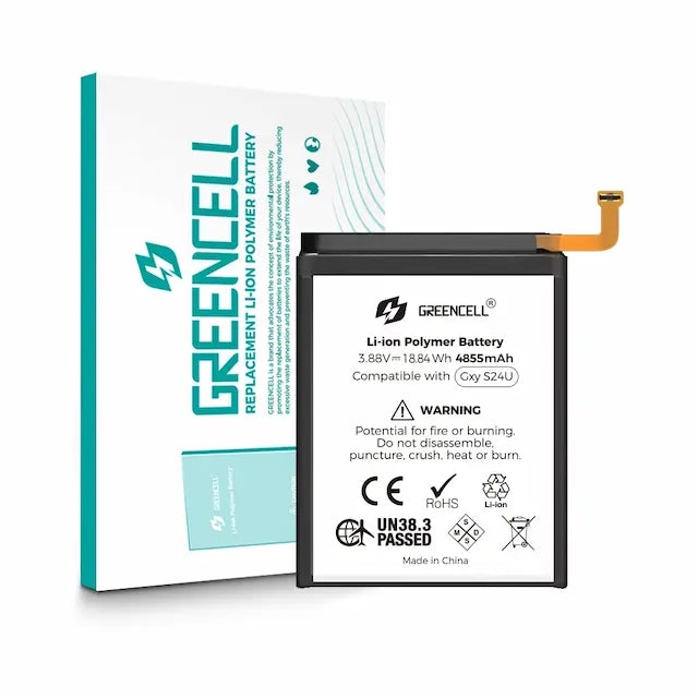 Greencell Samsung Galaxy S24 Ultra 5G Replacement Battery with Adhesive Strips 4855mAh