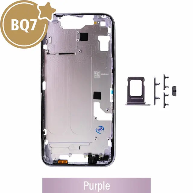 Mid-Frame Housing for iPhone 14-Purple (With SIM Tray Version) (BQ7)