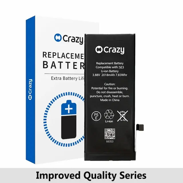 Crazy Improved Quality- iPhone SE (2022) Replacement Battery with Adhesive Strips 2018mAh (TI CHIP: 27546) (Cheapest Price)