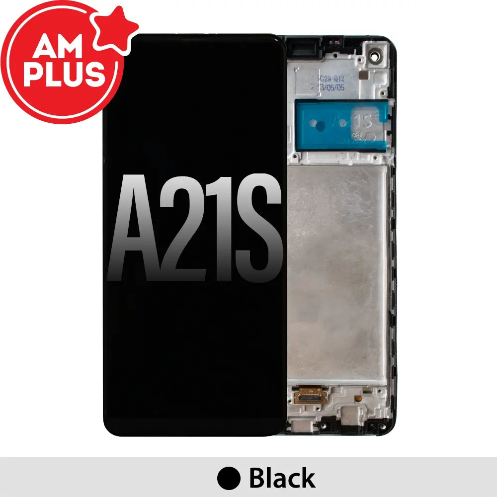 Samsung Galaxy A21s A217F LCD Screen Replacement Digitizer with Frame-Black (AMPLUS)
