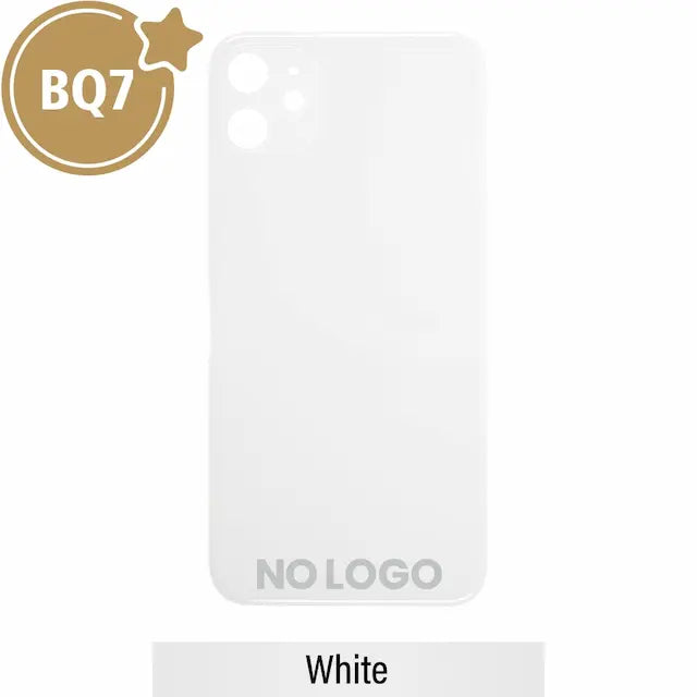 BQ7 Rear Glass With 3M Adhesive Replacement for iPhone 11 (NO LOGO)-White