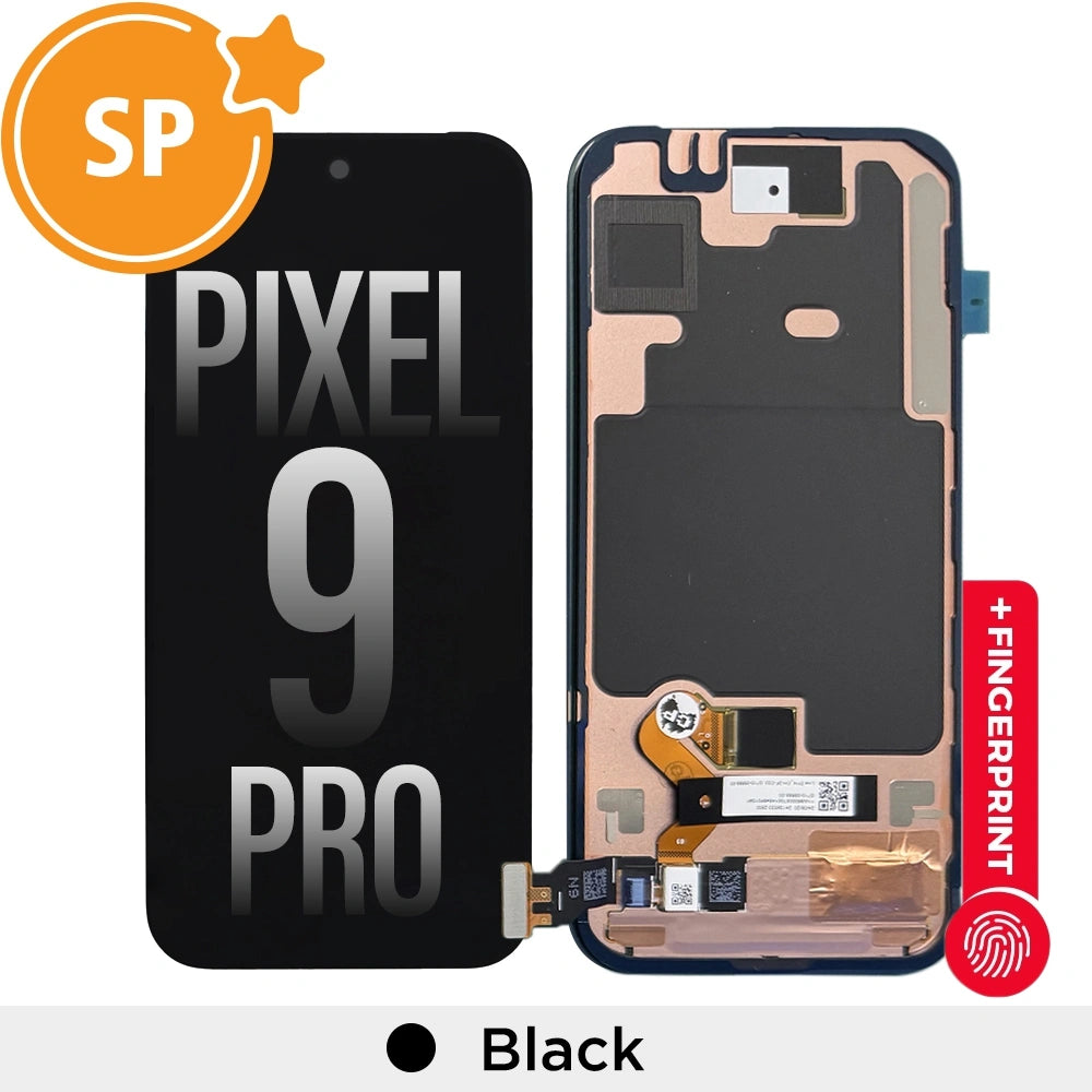OLED Screen Digitizer With Frame and Fingerprint for Google Pixel 9 Pro (Service Pack)