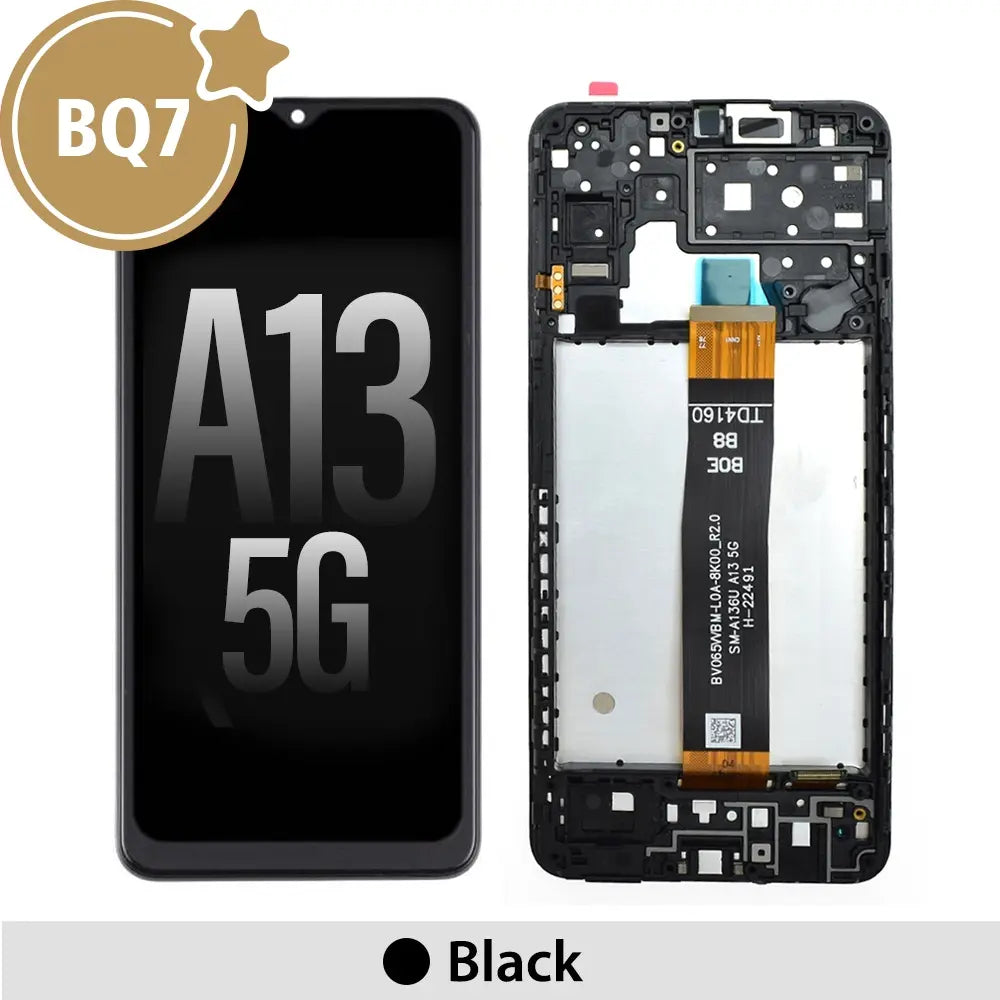 Samsung Galaxy A13 5G A136B BQ7 LCD Screen Replacement Digitizer with Frame -Black