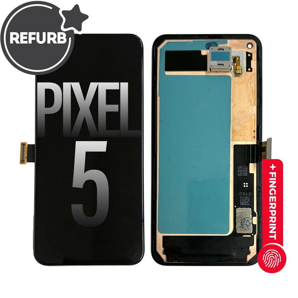 REFURB OLED Screen Digitizer Replacement with Bezel Frame for Google Pixel 5