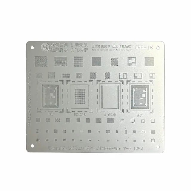 MiJing High Precision BGA Reballing Stencil for iPhone 14 Series