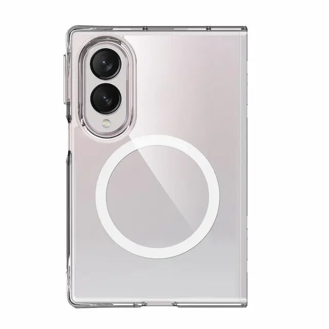 Crystal Clear Transparent Case Cover With Magnetic Ring for Samsung Galaxy Z Fold8-Transparent