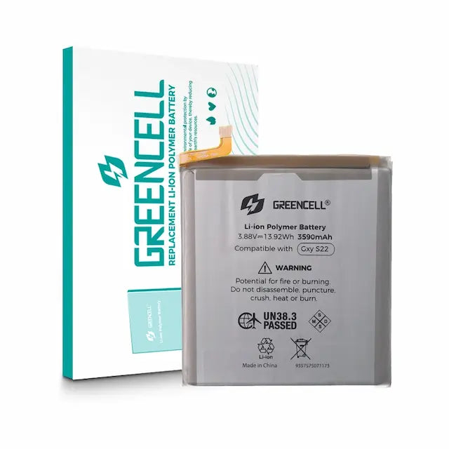 Greencell Samsung Galaxy S22 S901B Replacement Battery with Adhesive Strips 3590mAh