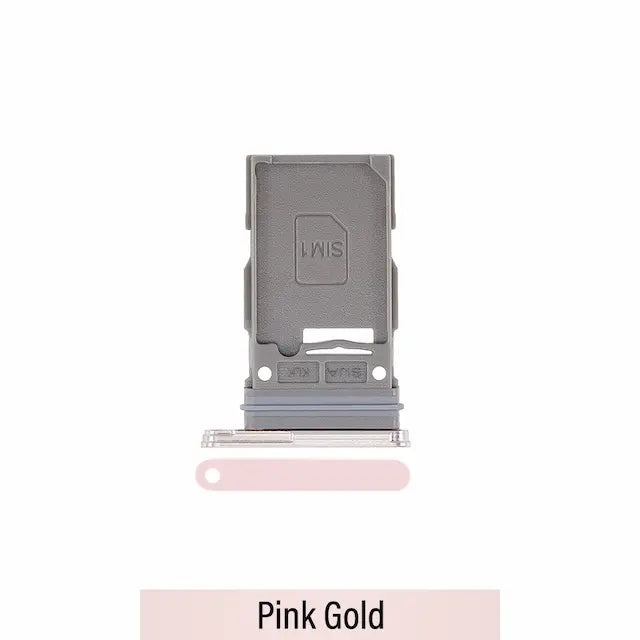 Single SIM Card Tray for Samsung Galaxy S22 S901B / S22 Plus S906B-Pink Gold