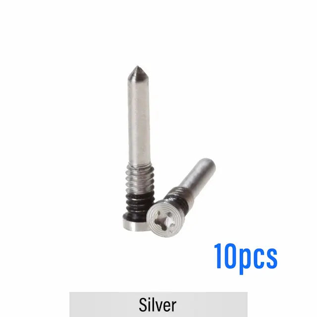 Bottom Screws for iPhone 15 / 15Pro / 15 Plus /15 Pro Max (10 pcs/set)-Silver
