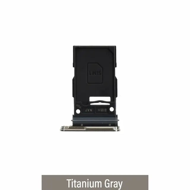 Single SIM Card Tray With Waterproof Ring for Samsung Galaxy S24 Ultra-Titanium Gray