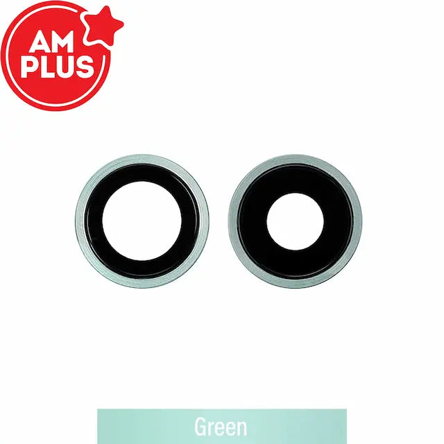 AMPLUS Rear Camera Lens with Bezel for iPhone 11-Green