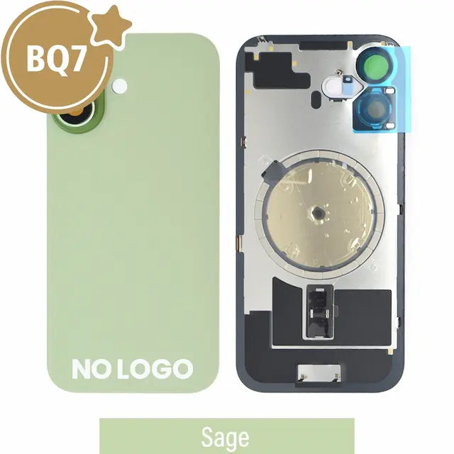 BQ7 Rear Cover Glass with Camera Lens Glass and Magsafe Magnet for iPhone 17 -Sage