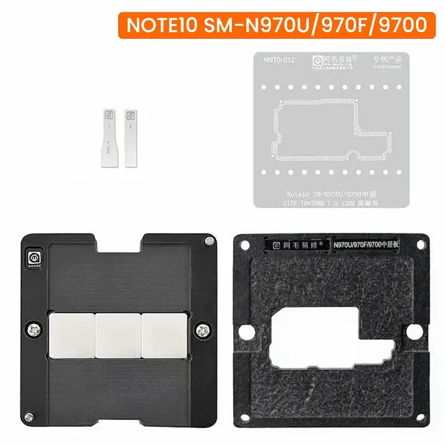 AMAOE Double-side Use Middle Frame Reballing Stencil Platform for Samsung Galaxy Note10 970U / 970F / 9700