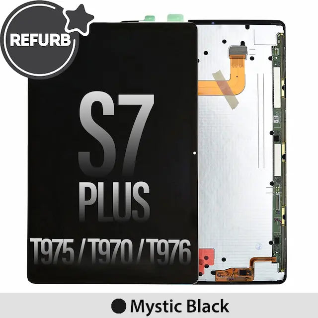 REFURB OLED Assembly Replacement for Samsung Galaxy Tab S7 Plus T970 / T970 / T975 -Mystic Black (Wifi / 5G)