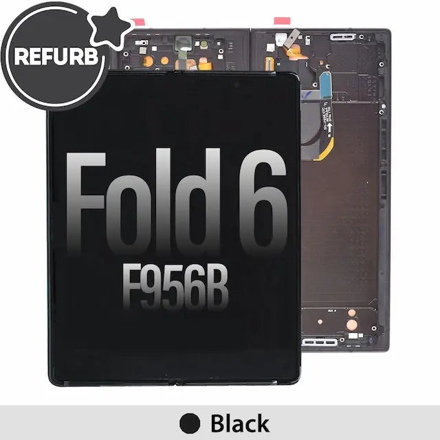 OLED Screen Replacement with Frame for Samsung Galaxy Z Fold6 5G F956B -Black (REFURB)