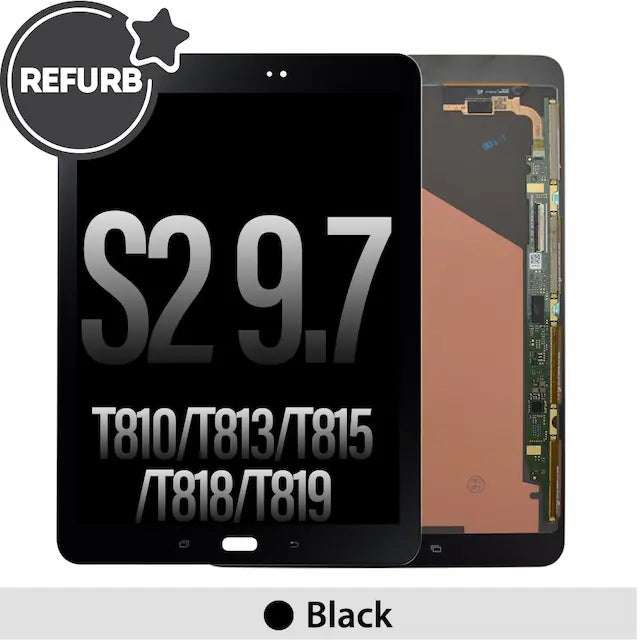REFURB OLED Assembly Replacement for Samsung Galaxy Tab S2 9.7" T810 / T813 / T815 / T818 / T819 -Black