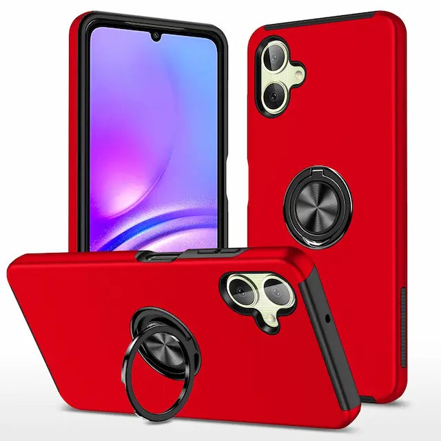 Magnetic Ring Holder Shockproof Case Cover for Samsung Galaxy A07 4G A075-Red