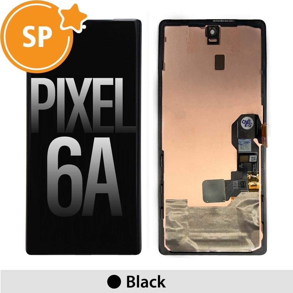 OLED Screen Replacement with Bezel Frame and Fingerprint Sensor for Google Pixel 6a (Service Pack)